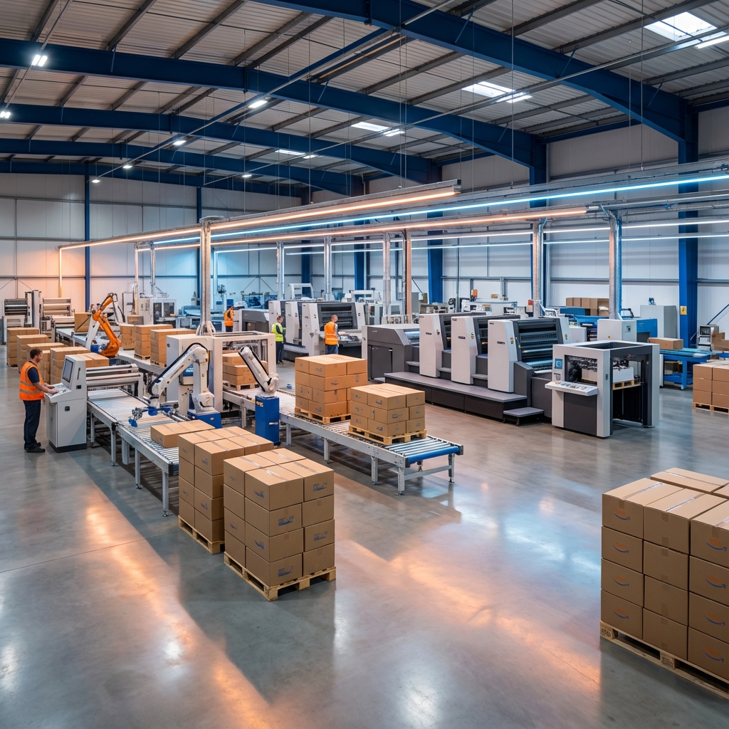 Fabricación de cajas de cartón